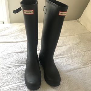 Hunter Adjustable Calf Tall Rain Boots Size 10